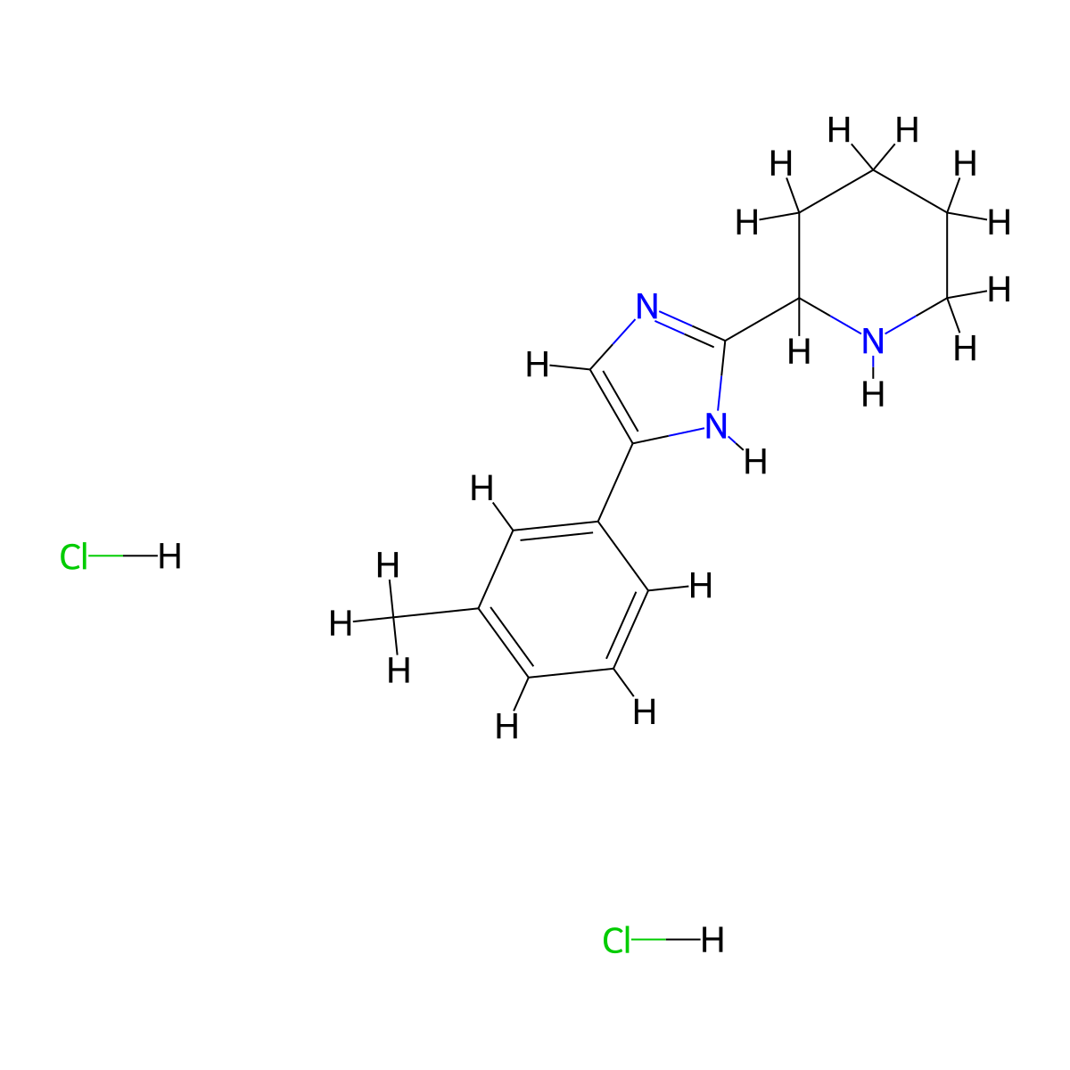 2-[5-(3-methylphenyl)-1H-imidazol-2-yl]piperidine dihydrochloride molecular structure, CAS 2416235-78-2