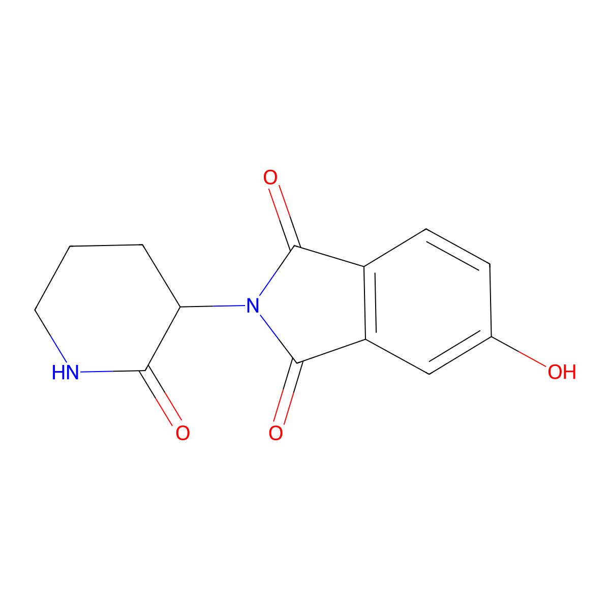 5-hydroxy-2-(2-oxopiperidin-3-yl)-2,3-dihydro-1H-isoindole-1,3-dione molecular structure, CAS 2416235-87-3