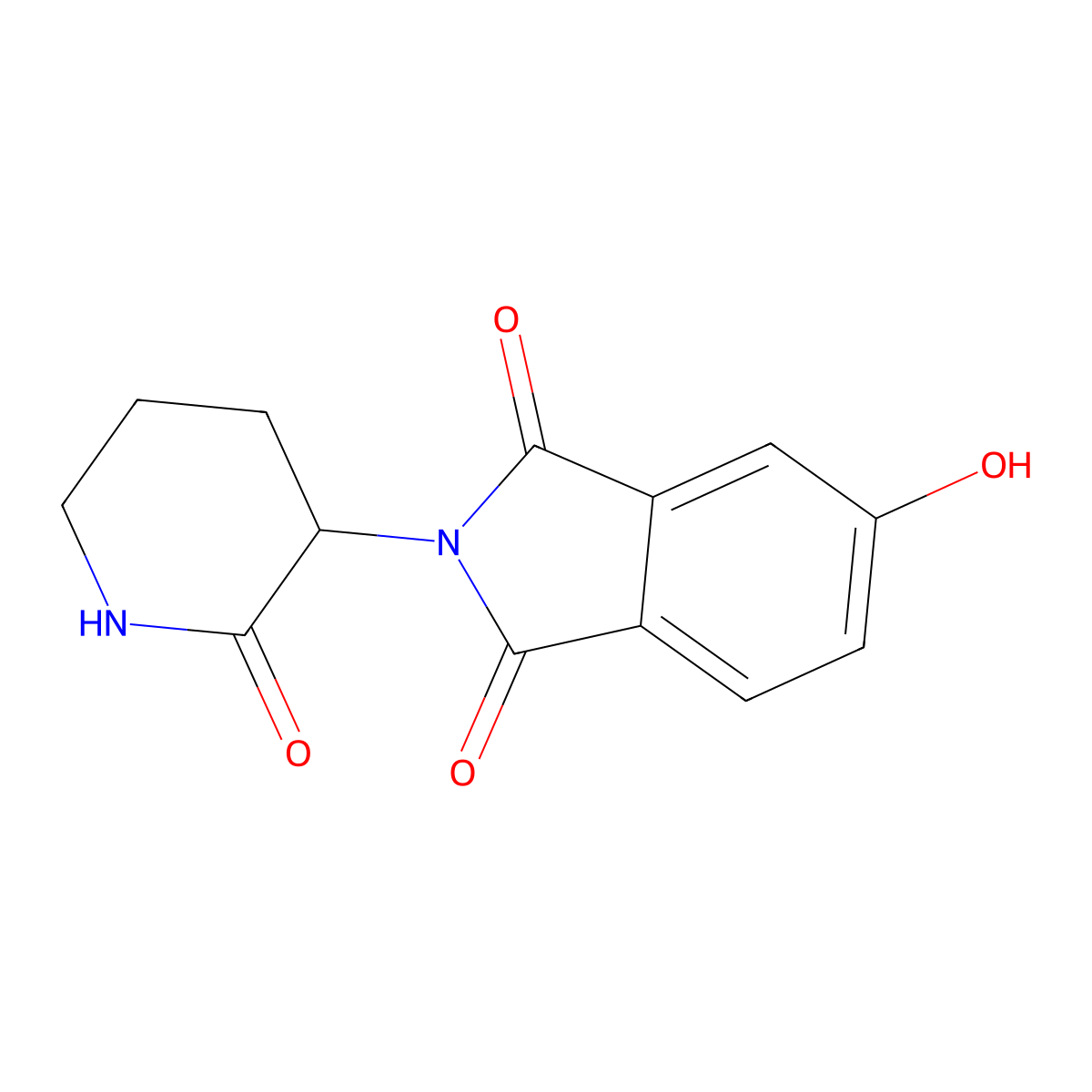 5-hydroxy-2-(2-oxopiperidin-3-yl)-2,3-dihydro-1H-isoindole-1,3-dione molecular structure, CAS 2416235-87-3