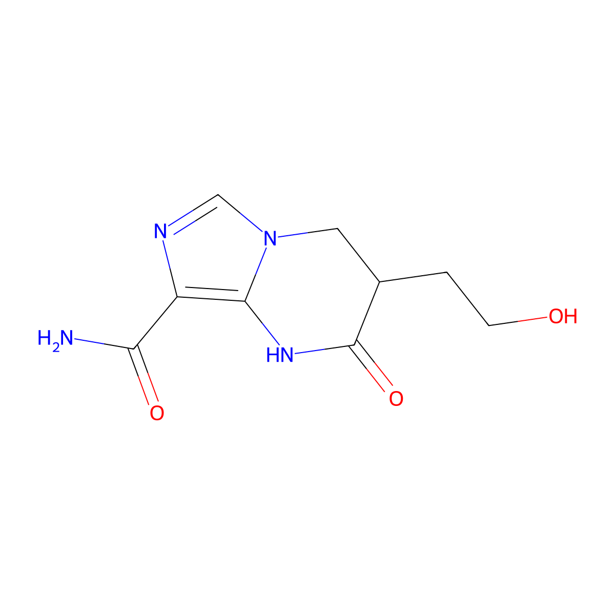 3-(2-hydroxyethyl)-2-oxo-1H,2H,3H,4H-imidazo[1,5-a]pyrimidine-8-carboxamide molecular structure, CAS 2416235-89-5