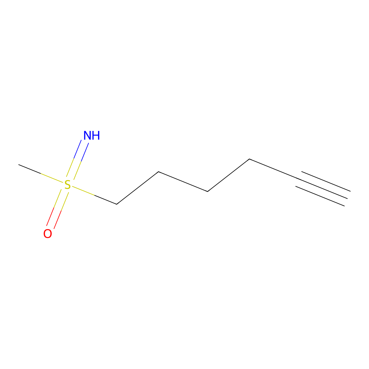 (Hex-5-yn-1-yl)(imino)methyl-lambda6-sulfanone molecular structure, CAS 2416236-03-6
