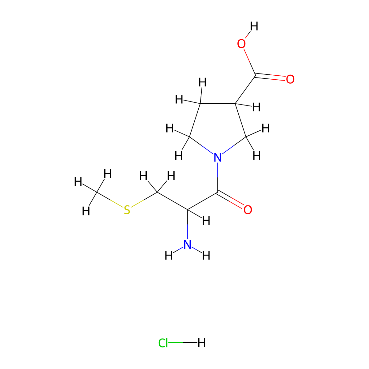 1-(2-Amino-3-(methylsulfanyl)propanoyl)pyrrolidine-3-carboxylic acid hydrochloride molecular structure, CAS 2416236-06-9