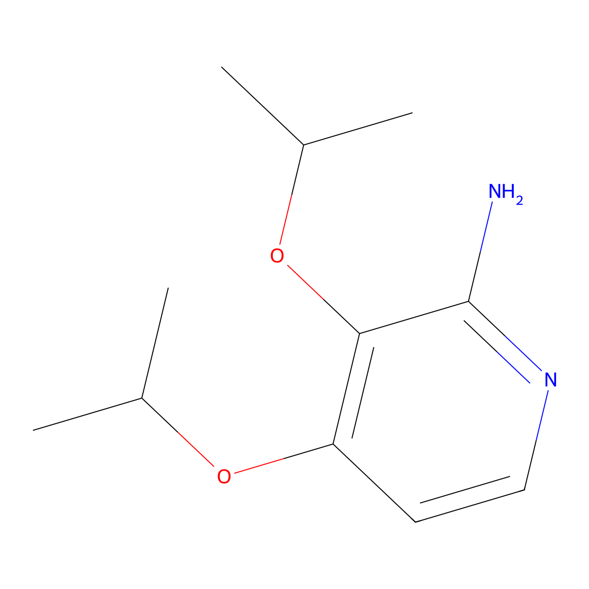 3,4-Bis(propan-2-yloxy)pyridin-2-amine molecular structure, CAS 2416236-12-7