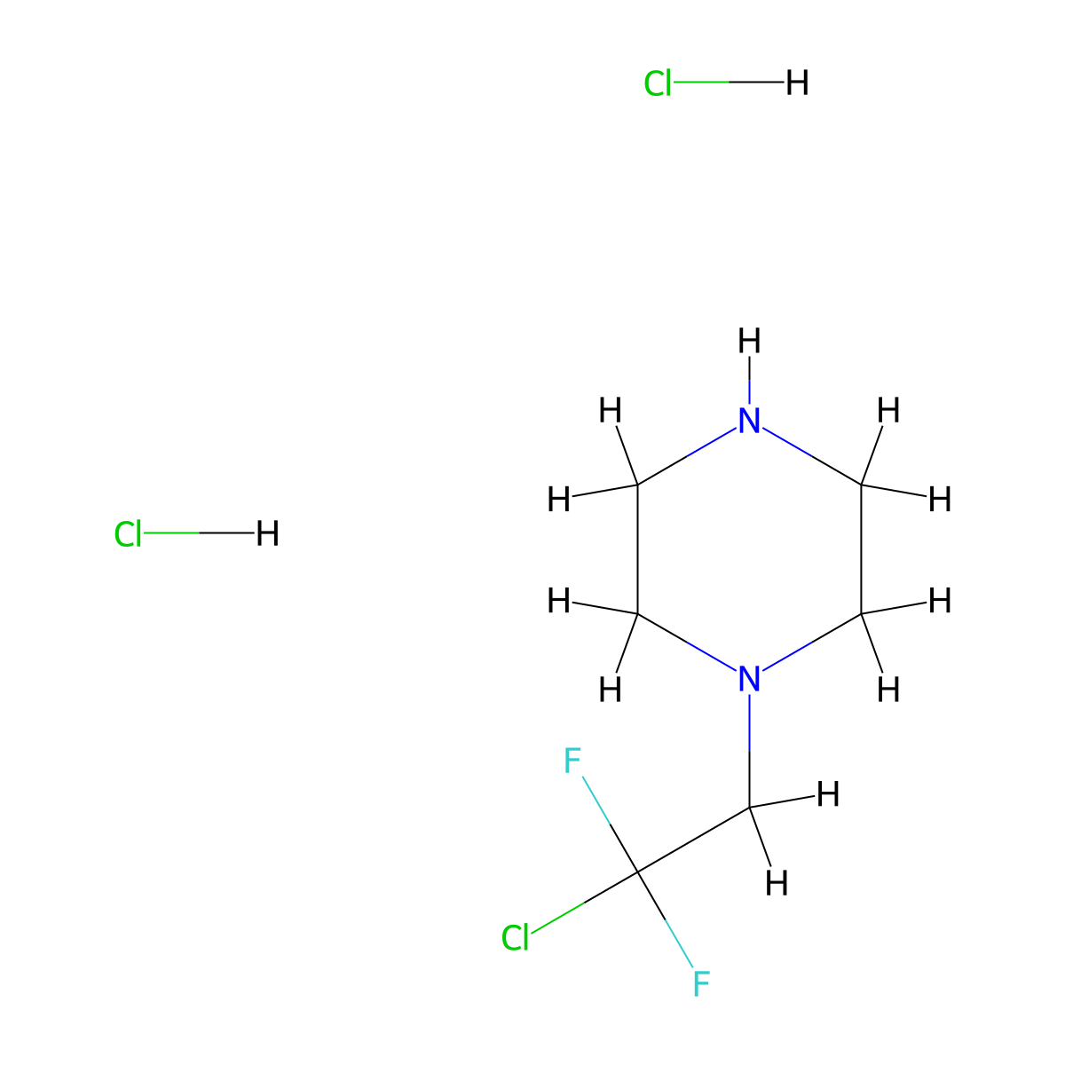 1-(2-Chloro-2,2-difluoroethyl)piperazinedihydrochloride molecular structure, CAS 2416236-14-9