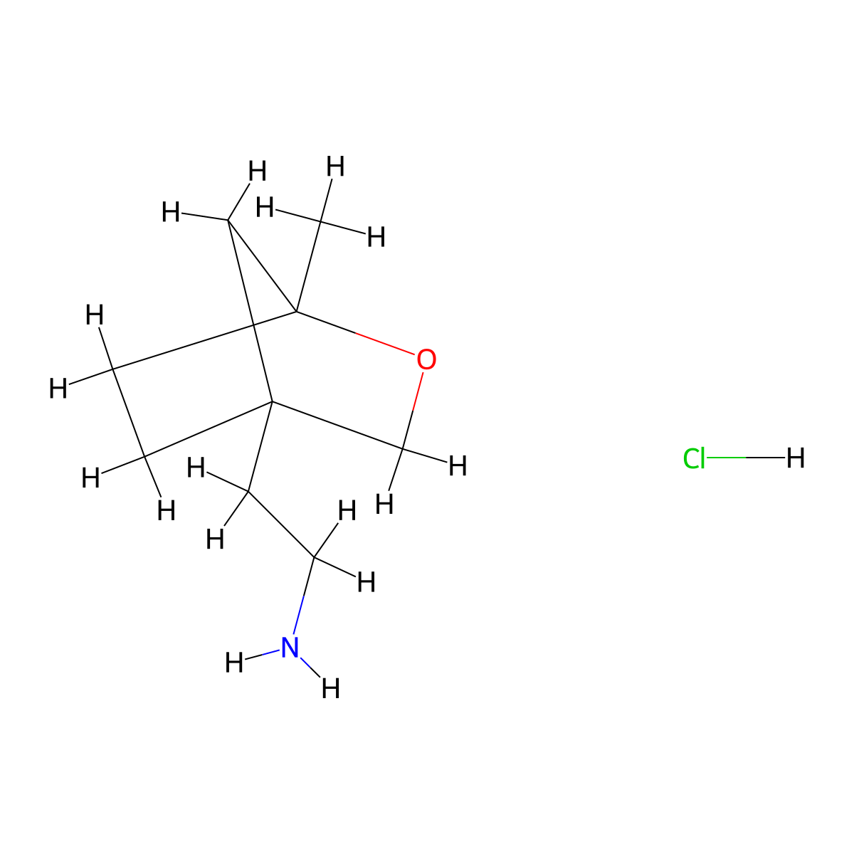 2-{1-Methyl-2-oxabicyclo[2.2.1]heptan-4-yl}ethan-1-amine hydrochloride molecular structure, CAS 2416236-17-2