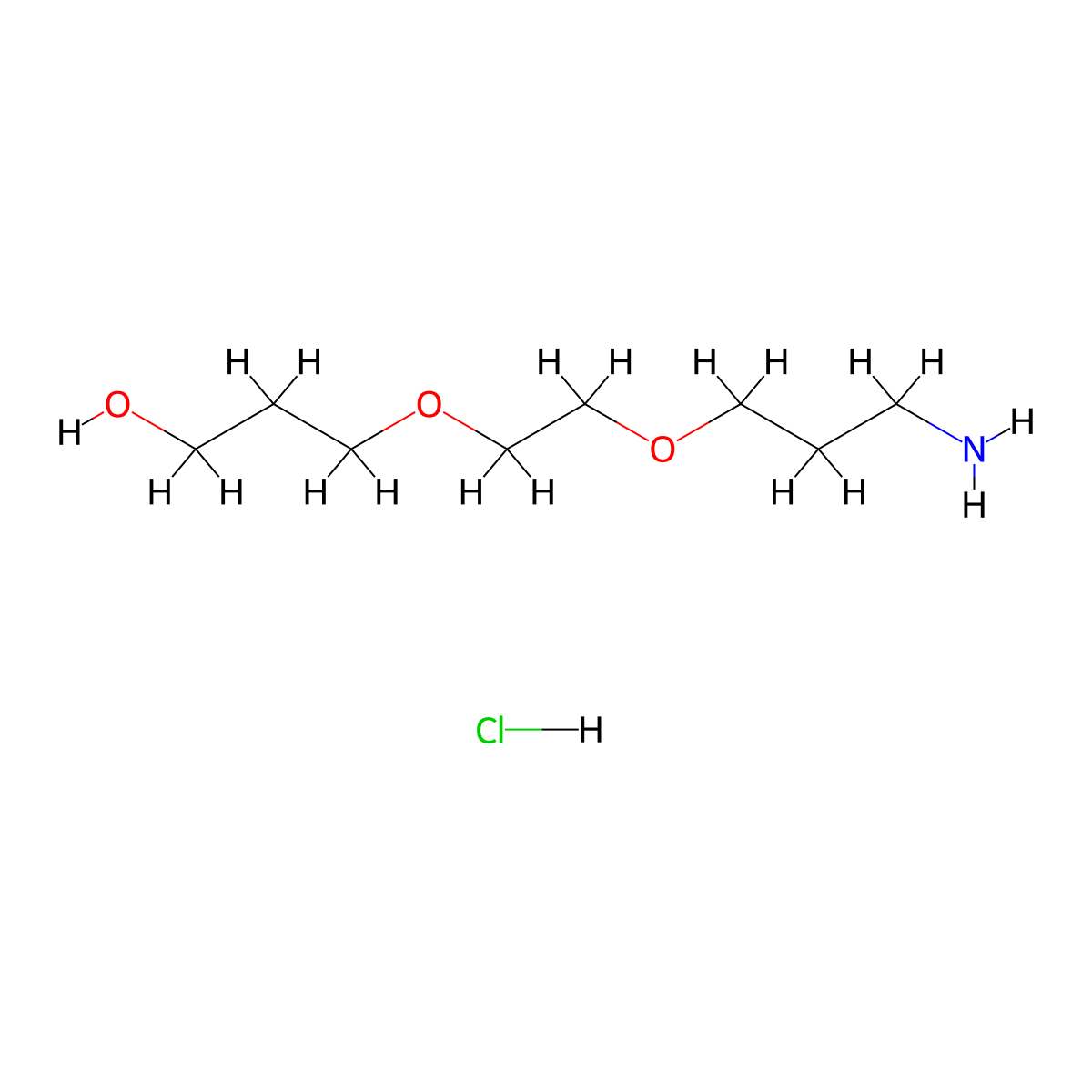 3-(2-(3-Aminopropoxy)ethoxy)propan-1-ol hydrochloride molecular structure, CAS 2416236-19-4