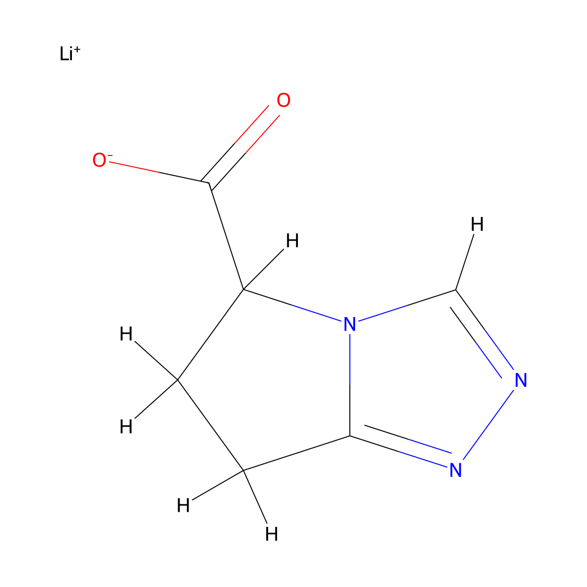 lithium(1+) 5H,6H,7H-pyrrolo[2,1-c][1,2,4]triazole-5-carboxylate molecular structure, CAS 2416236-21-8