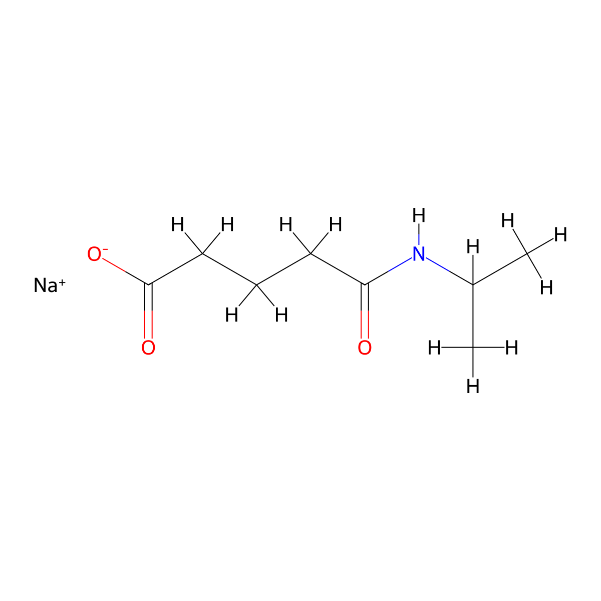 Sodium 4-[(propan-2-yl)carbamoyl]butanoate molecular structure, CAS 2416236-25-2