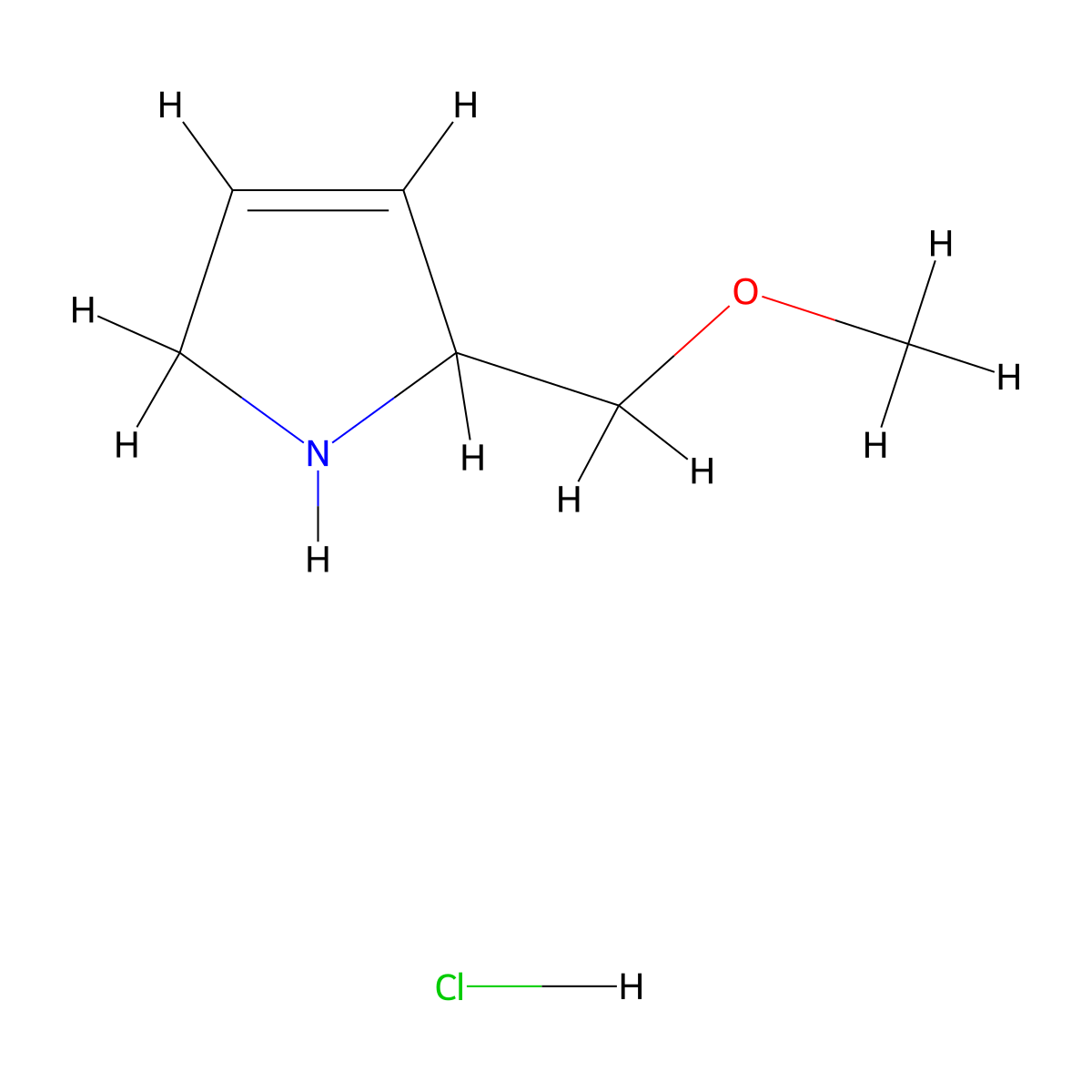 2-(methoxymethyl)-2,5-dihydro-1H-pyrrolehydrochloride molecular structure, CAS 2416236-35-4
