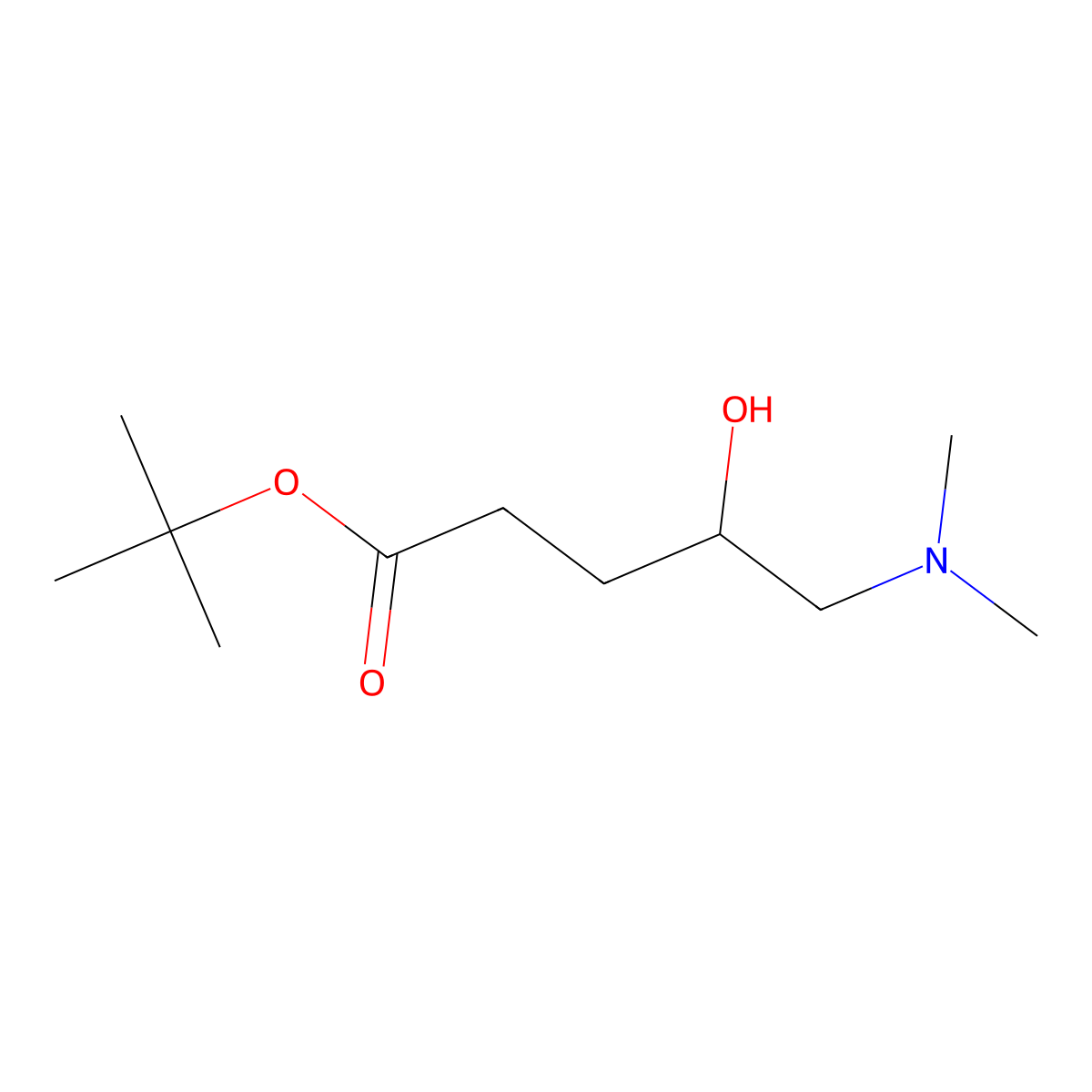 Tert-butyl 5-(dimethylamino)-4-hydroxypentanoate molecular structure, CAS 2416236-44-5