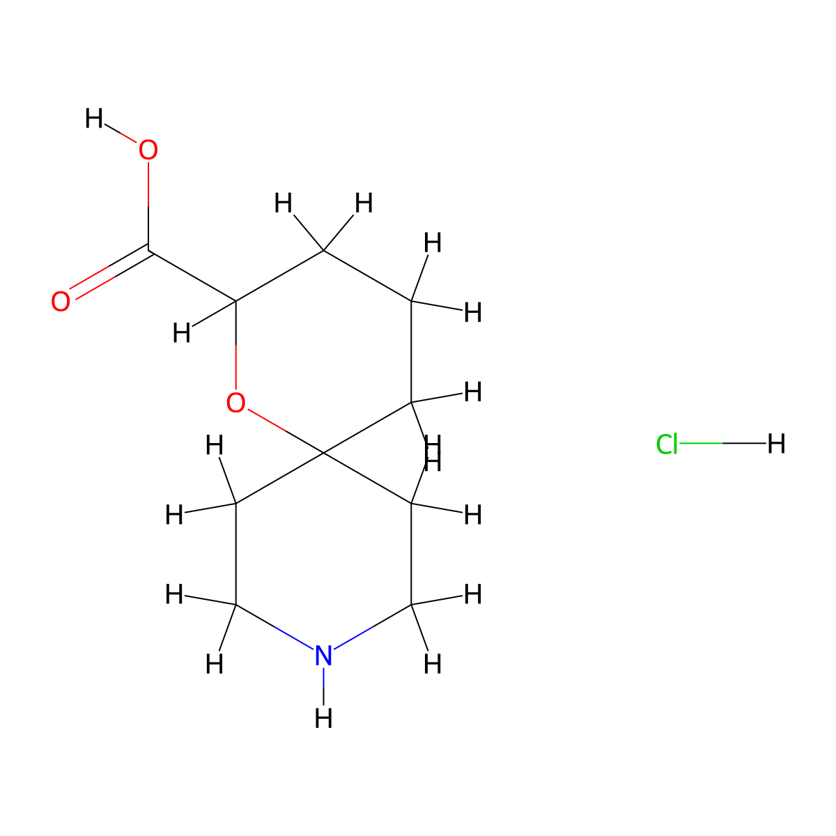 1-Oxa-9-azaspiro[5.5]undecane-2-carboxylic acid hydrochloride molecular structure, CAS 2416236-56-9