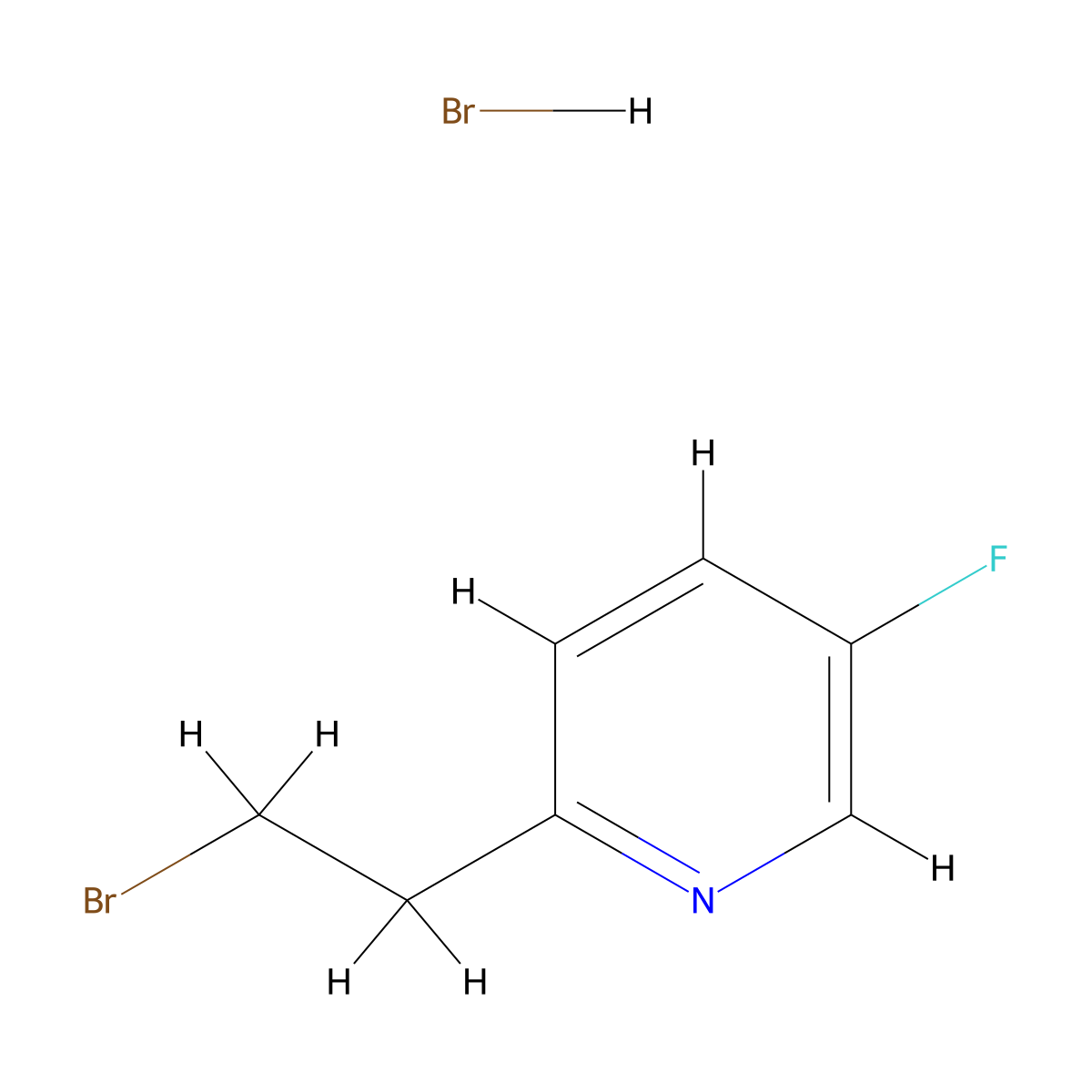 2-(2-Bromoethyl)-5-fluoropyridine hydrobromide molecular structure, CAS 2416236-59-2