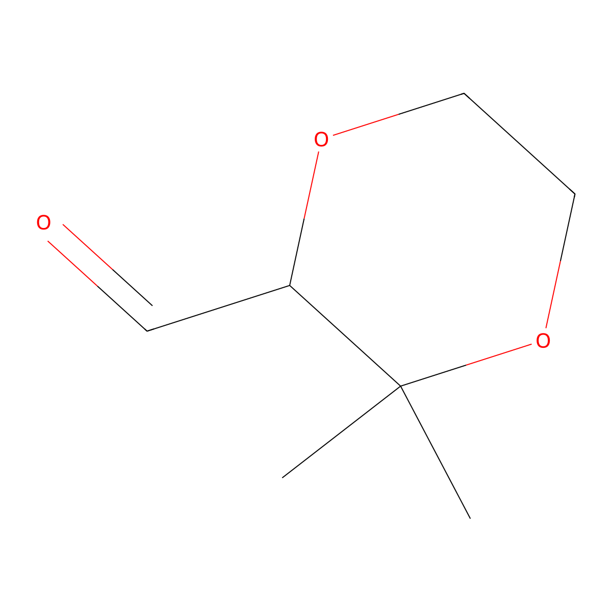 3,3-Dimethyl-1,4-dioxane-2-carbaldehyde molecular structure, CAS 2416236-67-2