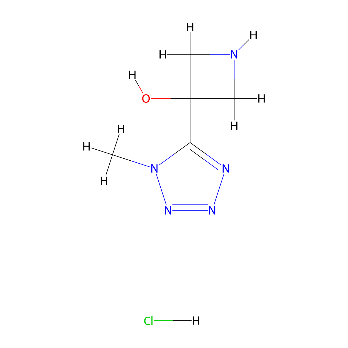 3-(1-Methyltetrazol-5-yl)azetidin-3-ol;hydrochloride molecular structure, CAS 2416236-69-4