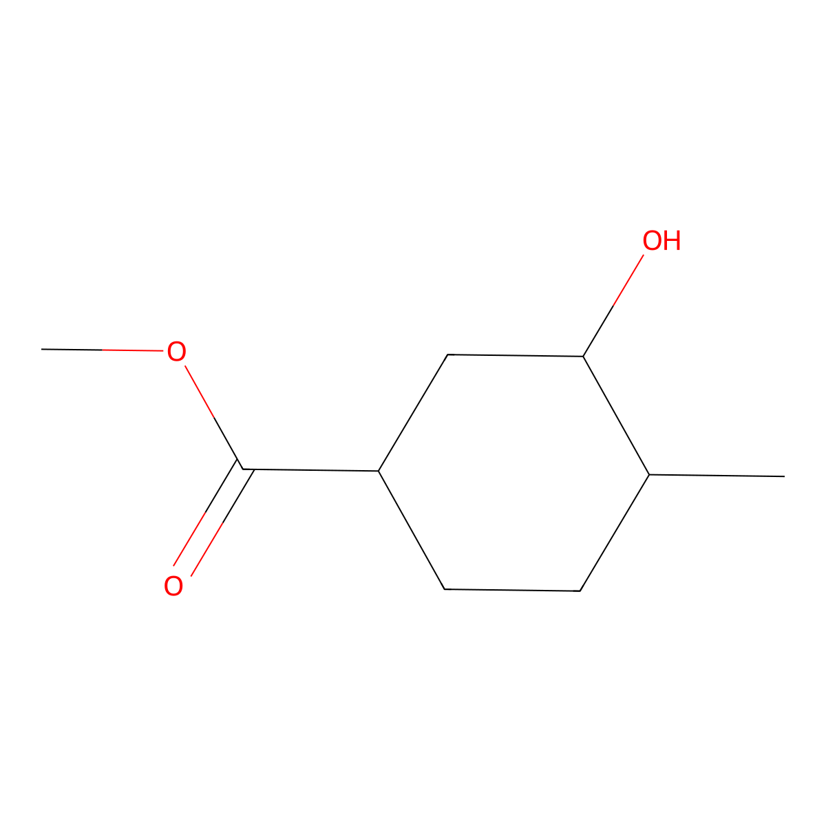 Methyl 3-hydroxy-4-methylcyclohexane-1-carboxylate molecular structure, CAS 2416236-81-0