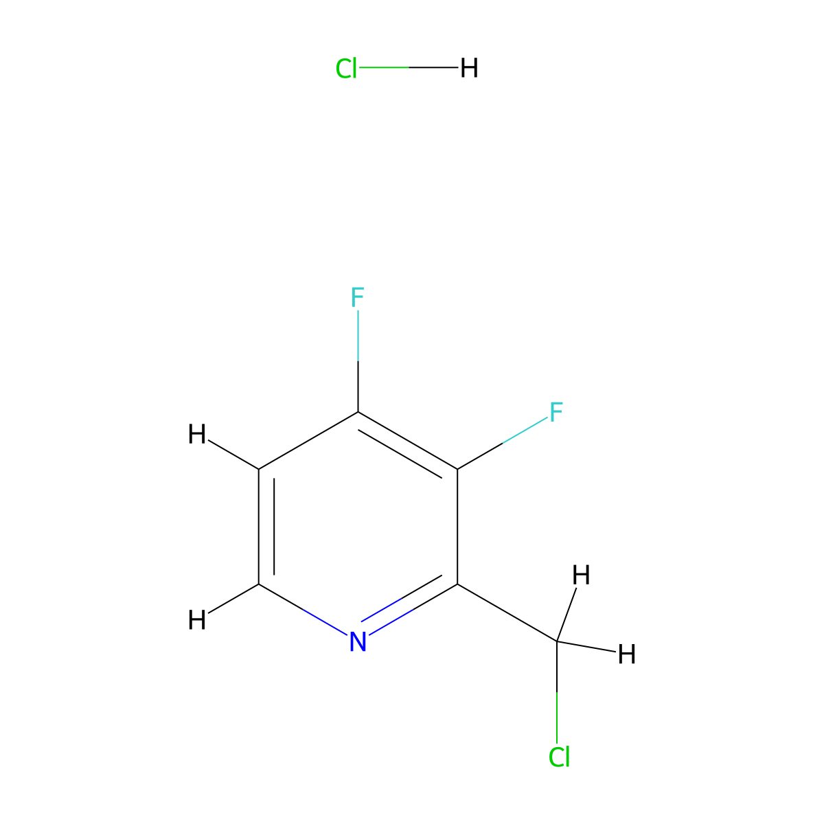 2-(Chloromethyl)-3,4-difluoropyridine hydrochloride molecular structure, CAS 2416236-82-1