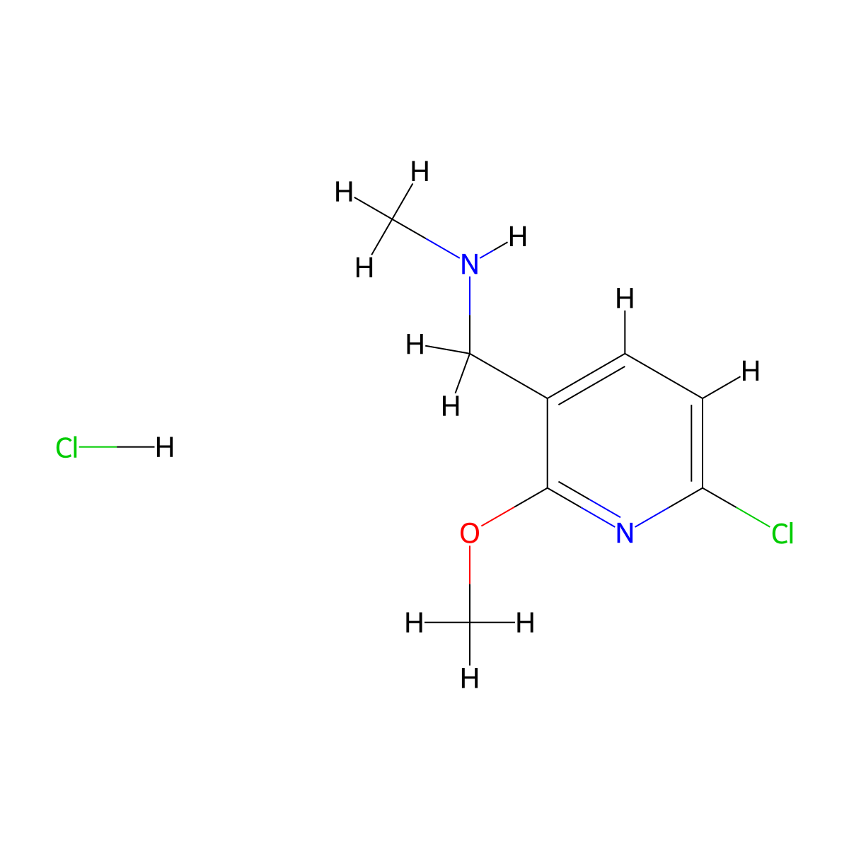 [(6-Chloro-2-methoxypyridin-3-yl)methyl](methyl)aminehydrochloride molecular structure, CAS 2416236-85-4