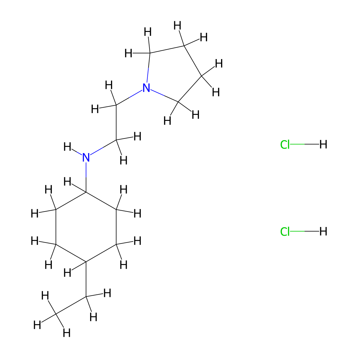 4-Ethyl-N-(2-pyrrolidin-1-ylethyl)cyclohexan-1-amine;dihydrochloride molecular structure, CAS 2416236-94-5
