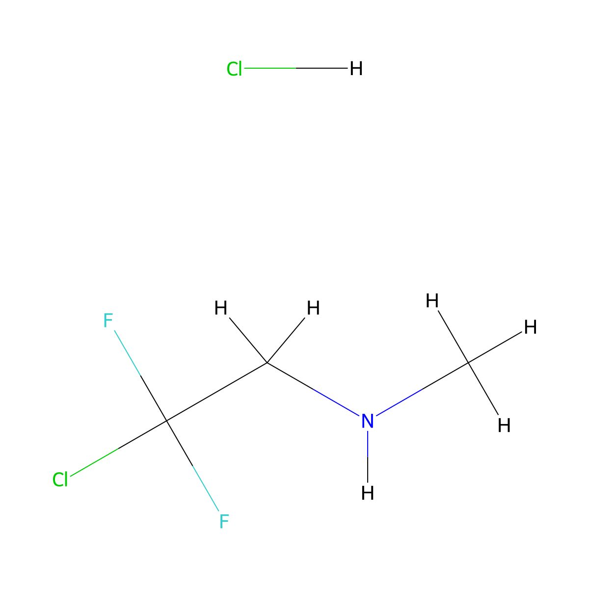 (2-Chloro-2,2-difluoroethyl)(methyl)aminehydrochloride molecular structure, CAS 2416236-99-0
