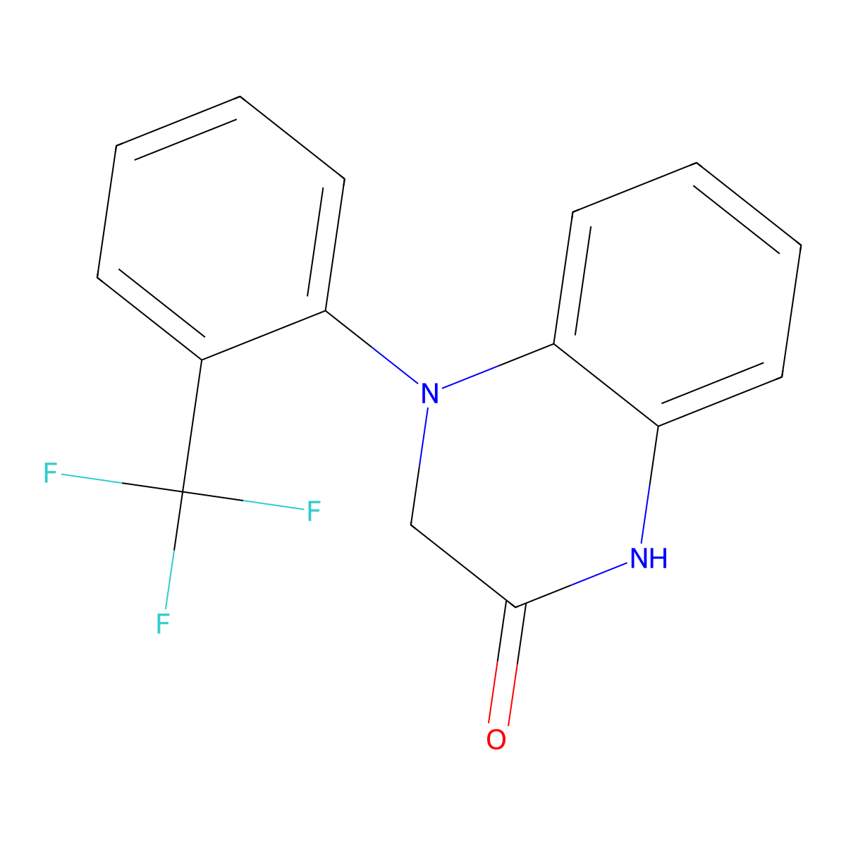 4-(2-(Trifluoromethyl)phenyl)-1,2,3,4-tetrahydroquinoxalin-2-one molecular structure, CAS 2416237-05-1