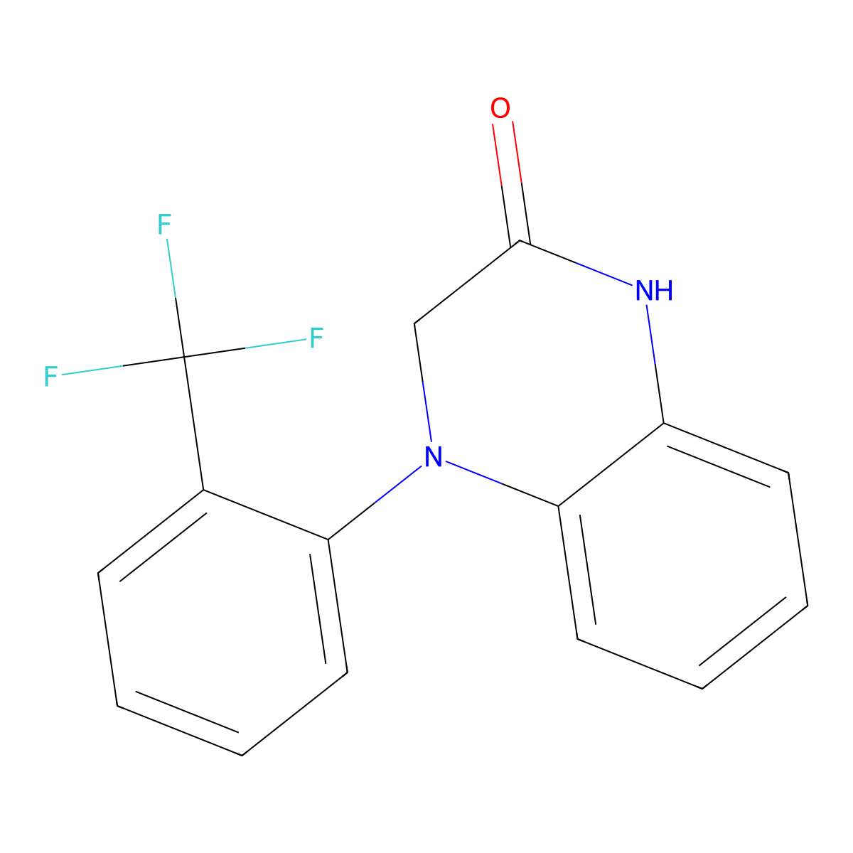 4-(2-(Trifluoromethyl)phenyl)-1,2,3,4-tetrahydroquinoxalin-2-one molecular structure, CAS 2416237-05-1