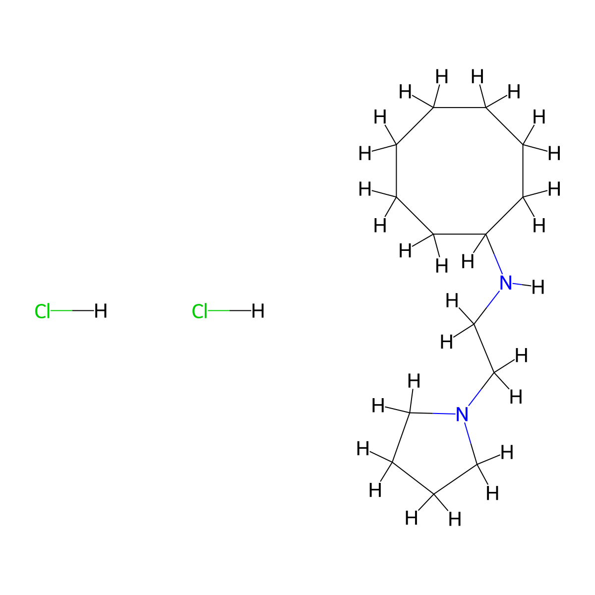 N-(2-Pyrrolidin-1-ylethyl)cyclooctanamine;dihydrochloride molecular structure, CAS 2416237-20-0