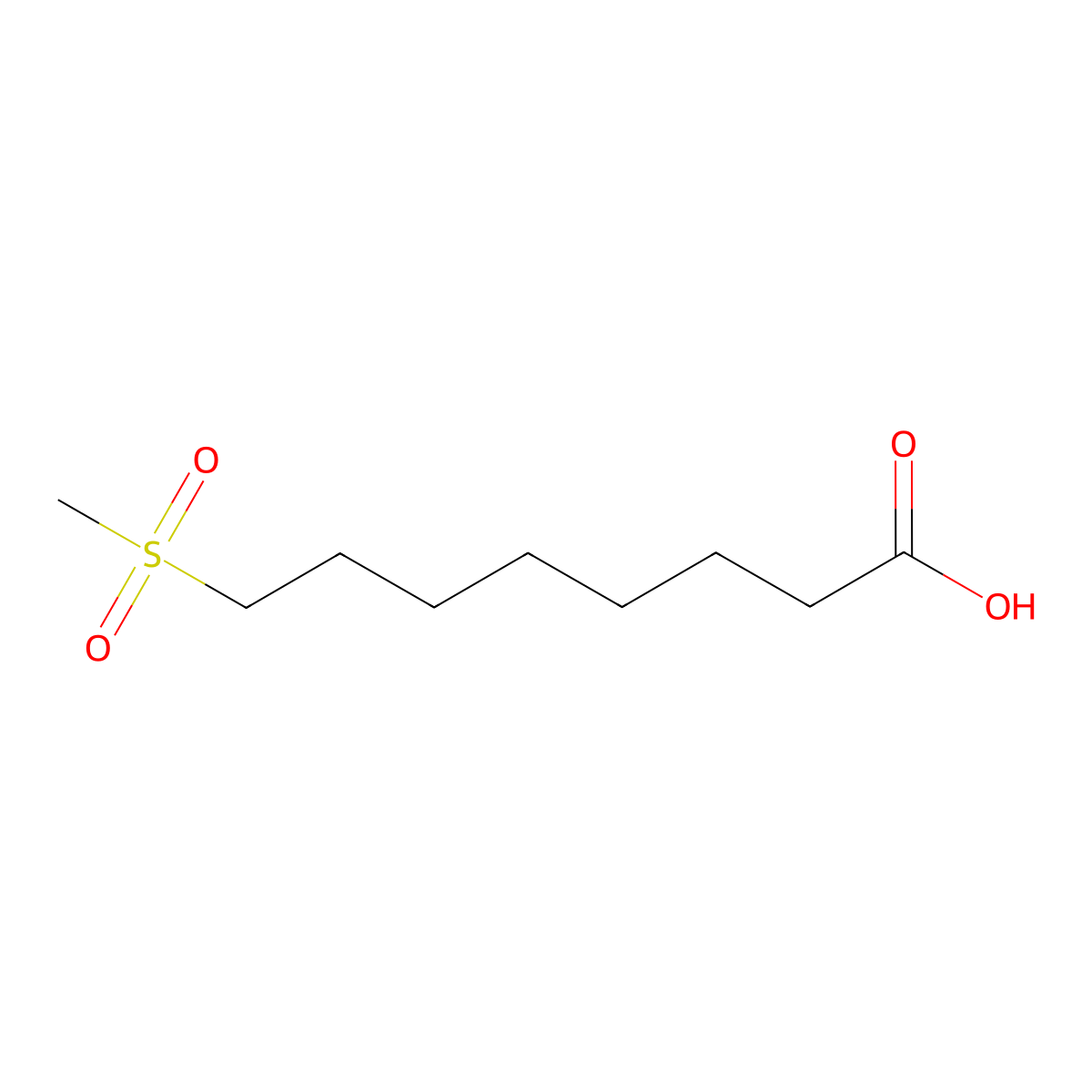 8-Methanesulfonyloctanoic acid molecular structure, CAS 2416237-21-1