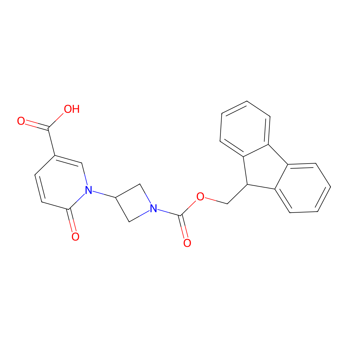 1-[1-(9H-Fluoren-9-ylmethoxycarbonyl)azetidin-3-yl]-6-oxopyridine-3-carboxylic acid molecular structure, CAS 2416237-23-3