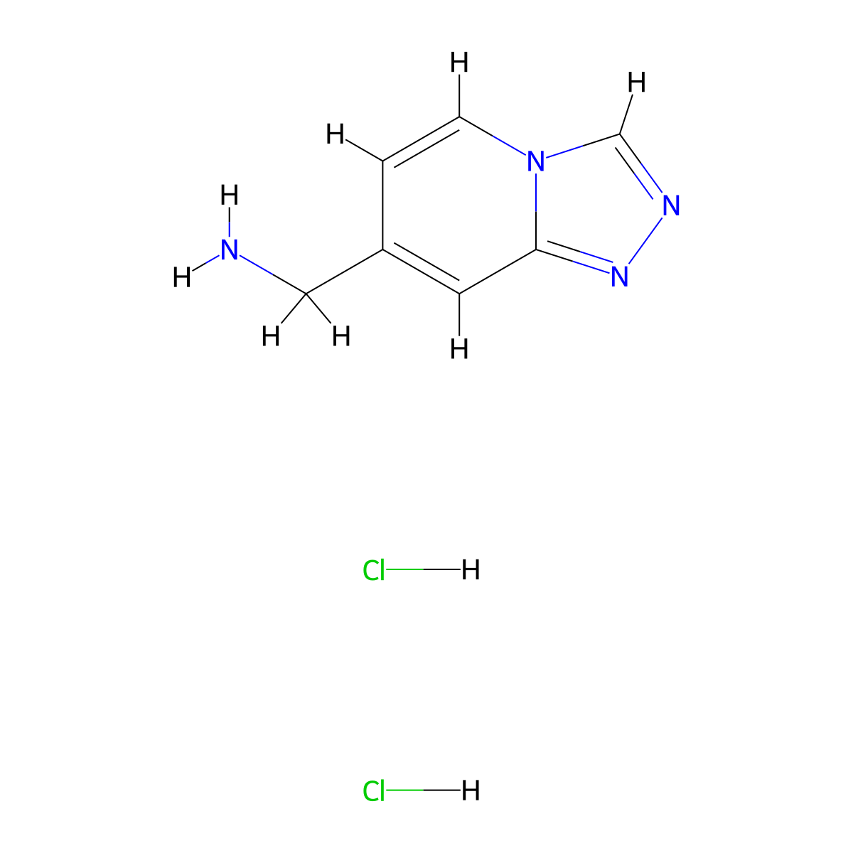 1-{[1,2,4]Triazolo[4,3-a]pyridin-7-yl}methanamine dihydrochloride molecular structure, CAS 2416237-42-6