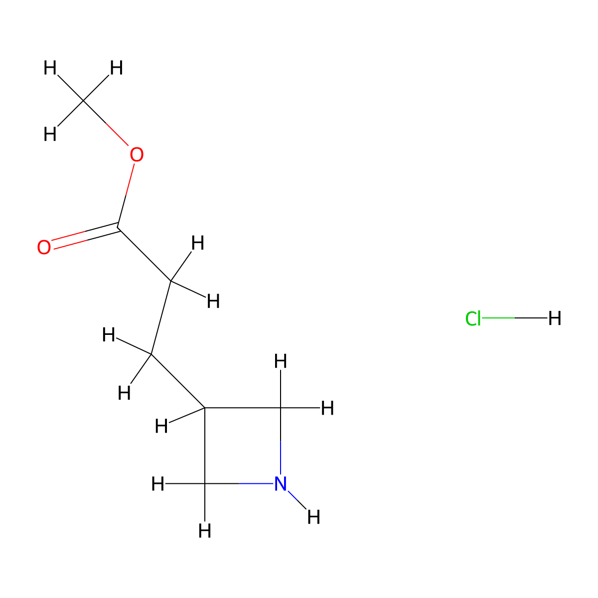 Methyl 3-(azetidin-3-yl)propanoate hydrochloride molecular structure, CAS 2416237-50-6