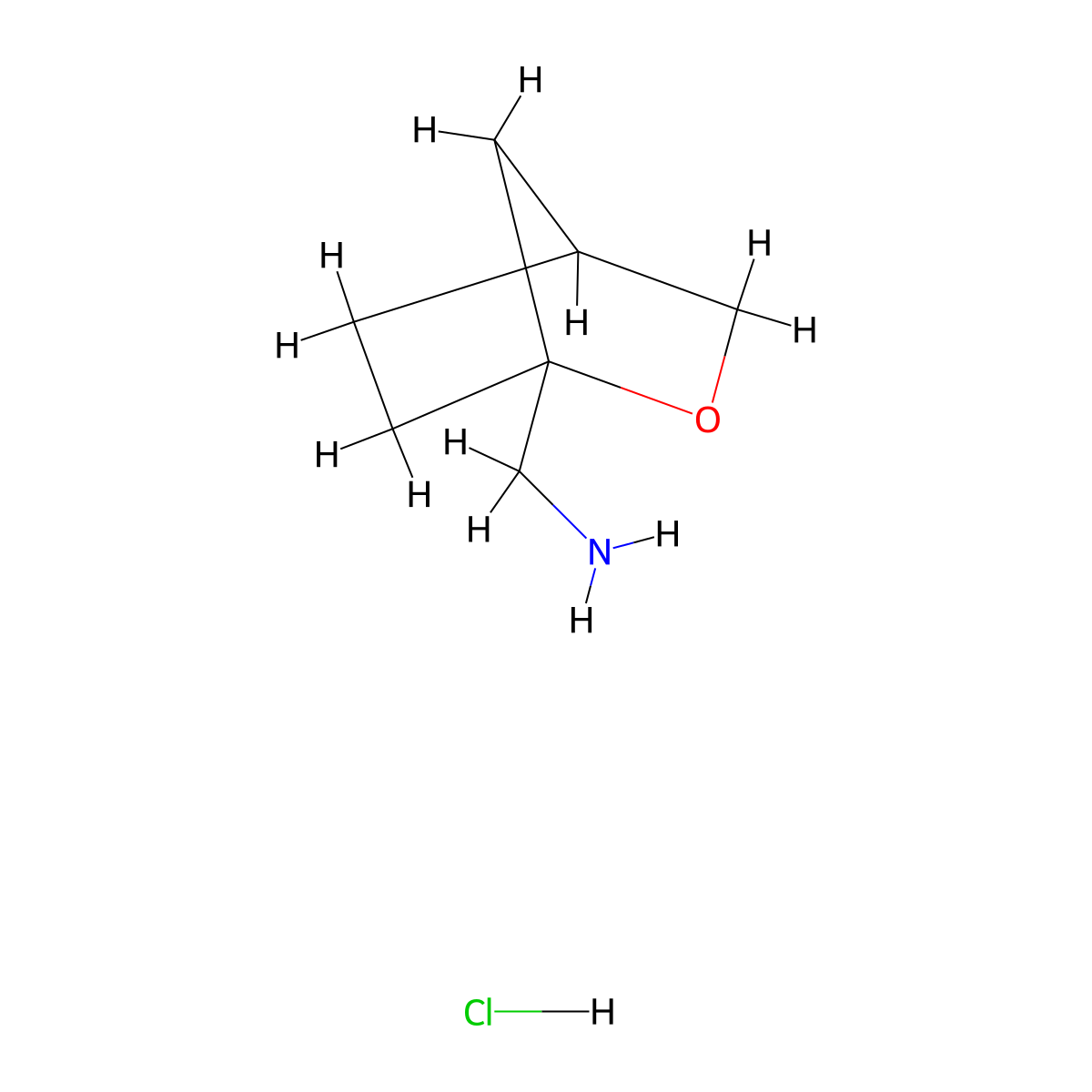 1-{2-Oxabicyclo[2.2.1]heptan-1-yl}methanamine hydrochloride molecular structure, CAS 2416237-61-9