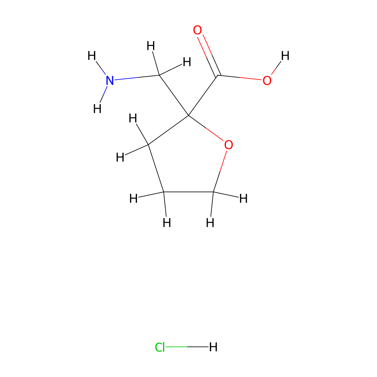 2-(Aminomethyl)oxolane-2-carboxylicacidhydrochloride molecular structure, CAS 2416242-93-6