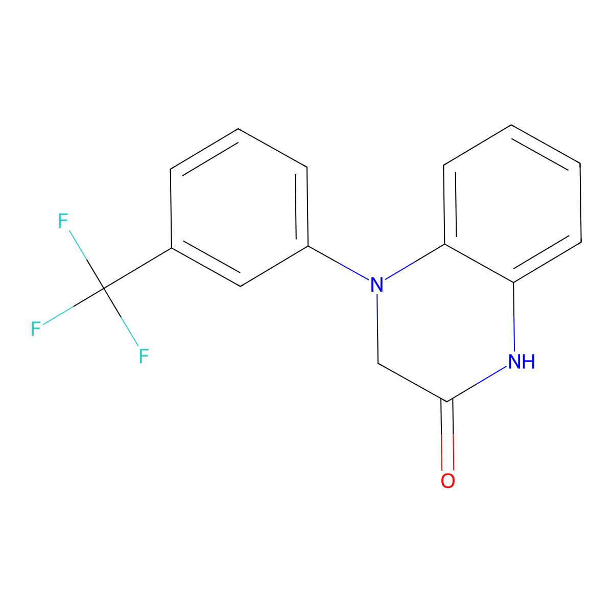 4-[3-(Trifluoromethyl)phenyl]-1,2,3,4-tetrahydroquinoxalin-2-one molecular structure, CAS 2416242-94-7