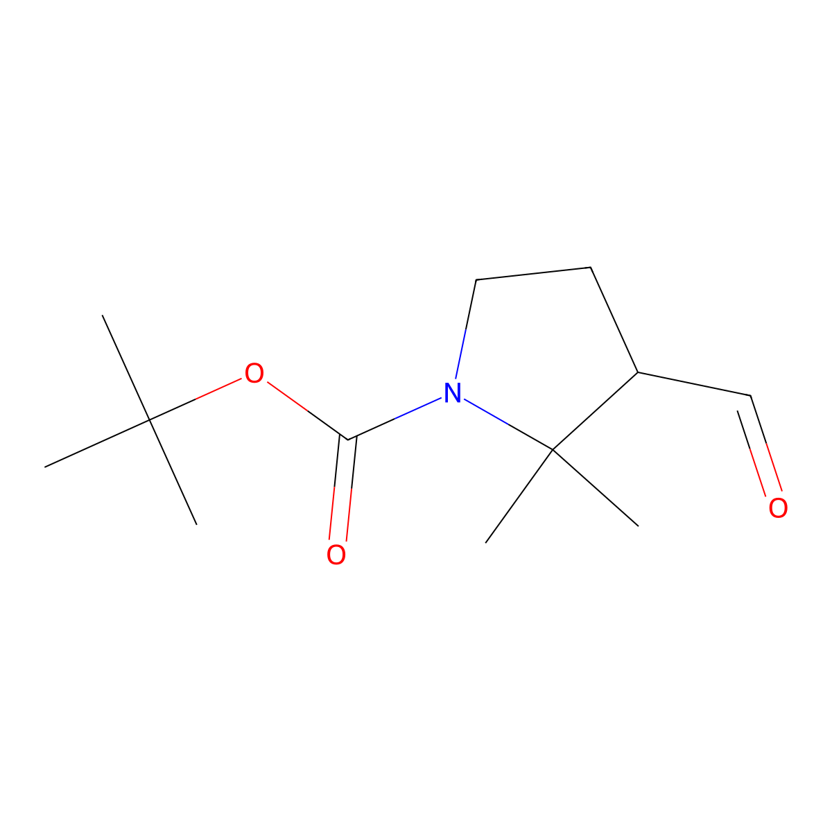 Tert-butyl 3-formyl-2,2-dimethylpyrrolidine-1-carboxylate molecular structure, CAS 2416243-14-4