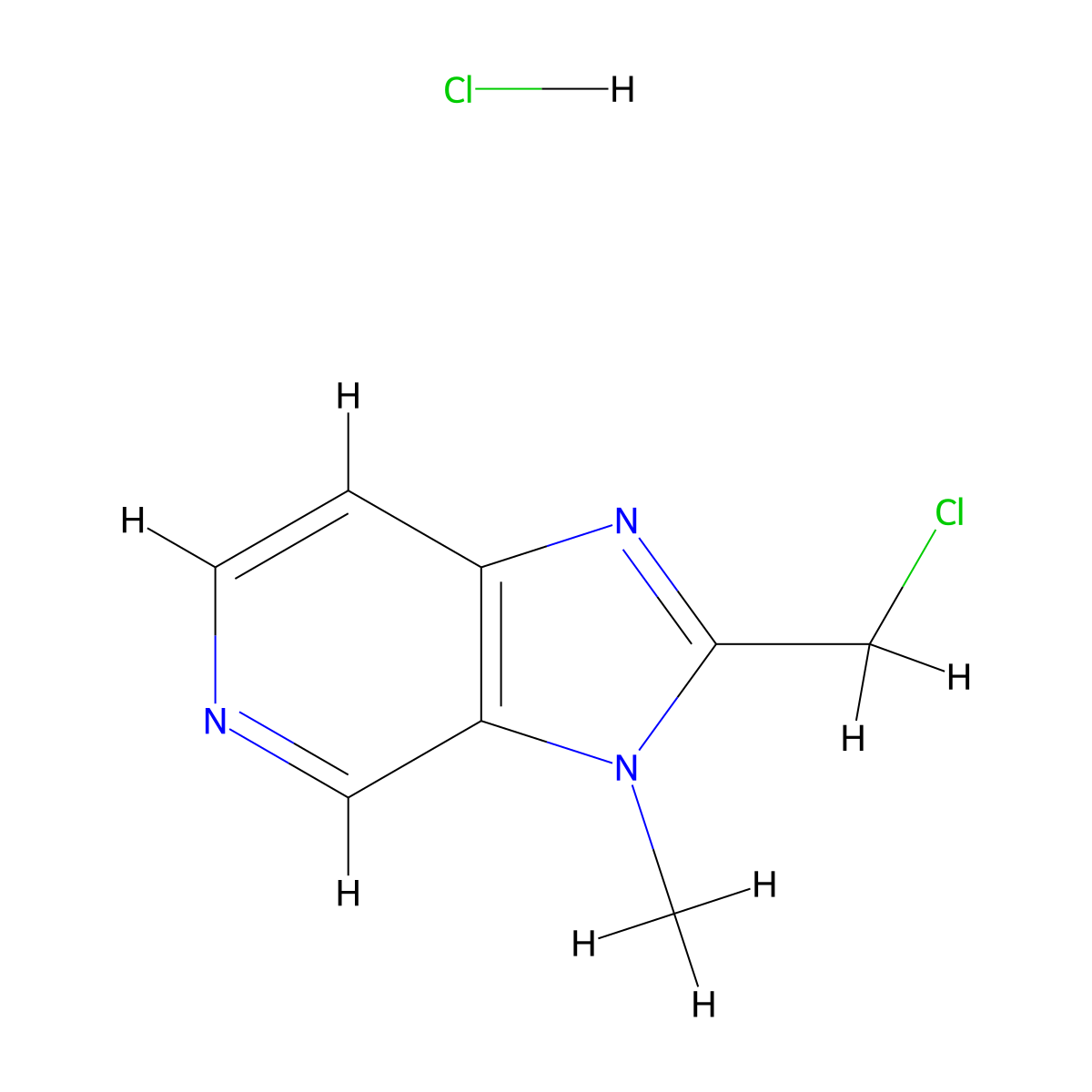 2-(Chloromethyl)-3-methylimidazo[4,5-c]pyridine;hydrochloride molecular structure, CAS 2416243-45-1