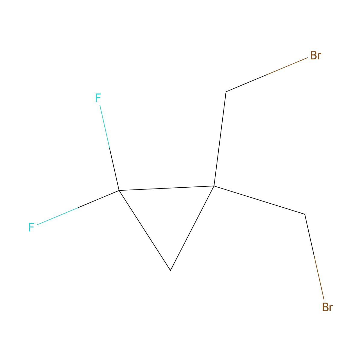 1,1-Bis(bromomethyl)-2,2-difluorocyclopropane molecular structure, CAS 2416243-57-5