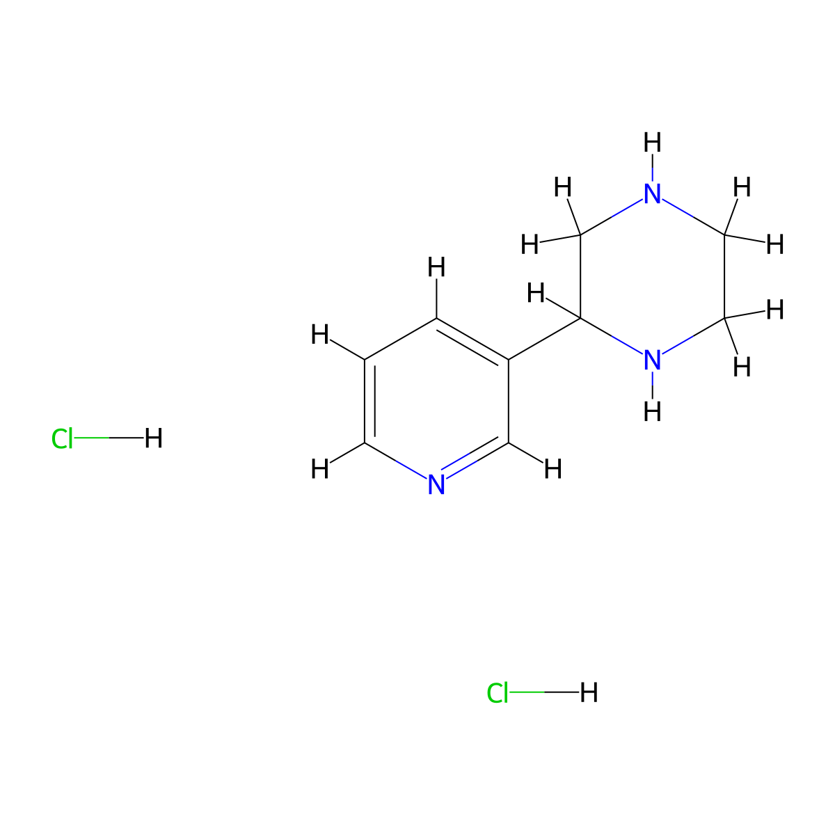2-(Pyridin-3-yl)piperazine dihydrochloride molecular structure, CAS 2416243-60-0