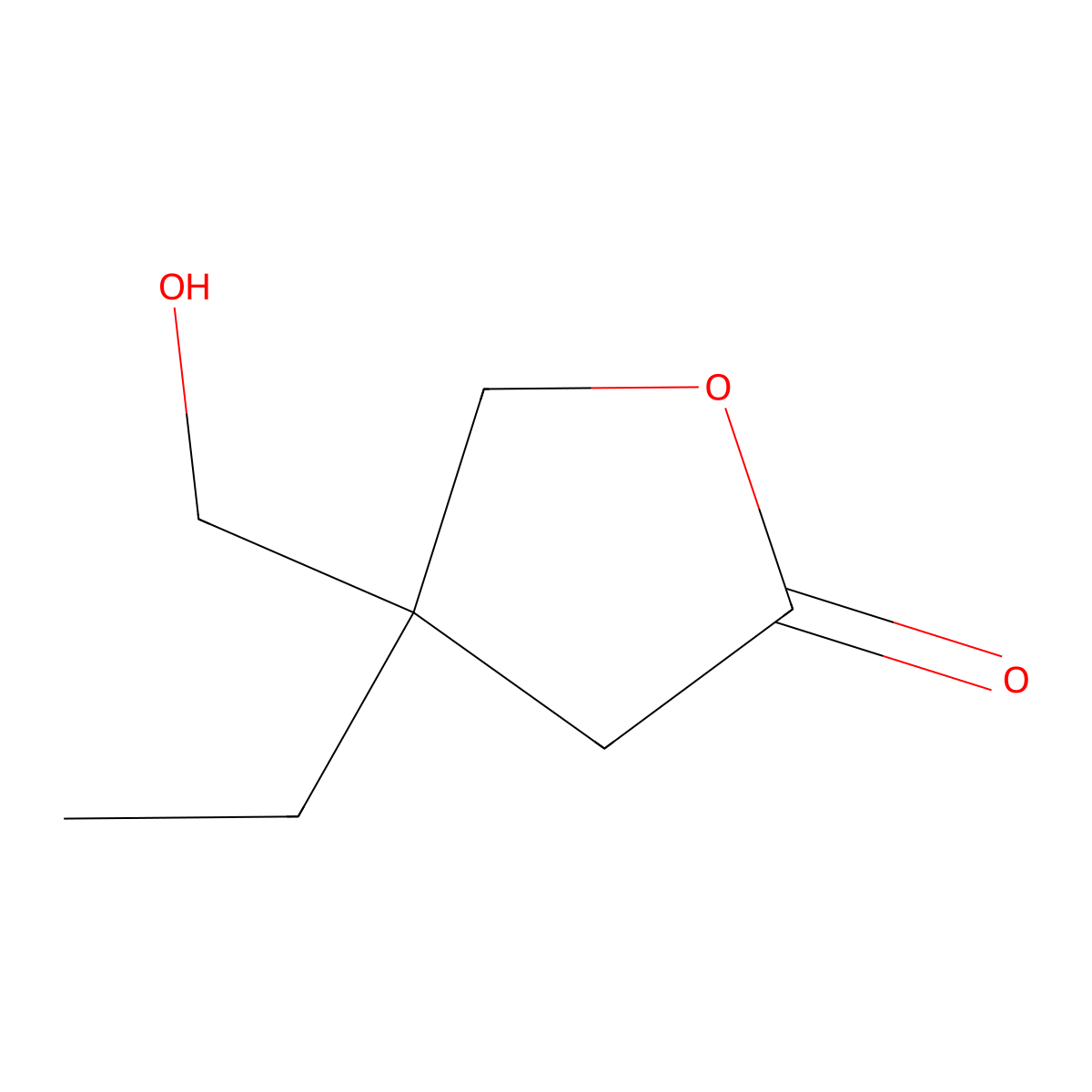 4-Ethyl-4-(hydroxymethyl)oxolan-2-one molecular structure, CAS 2416243-61-1