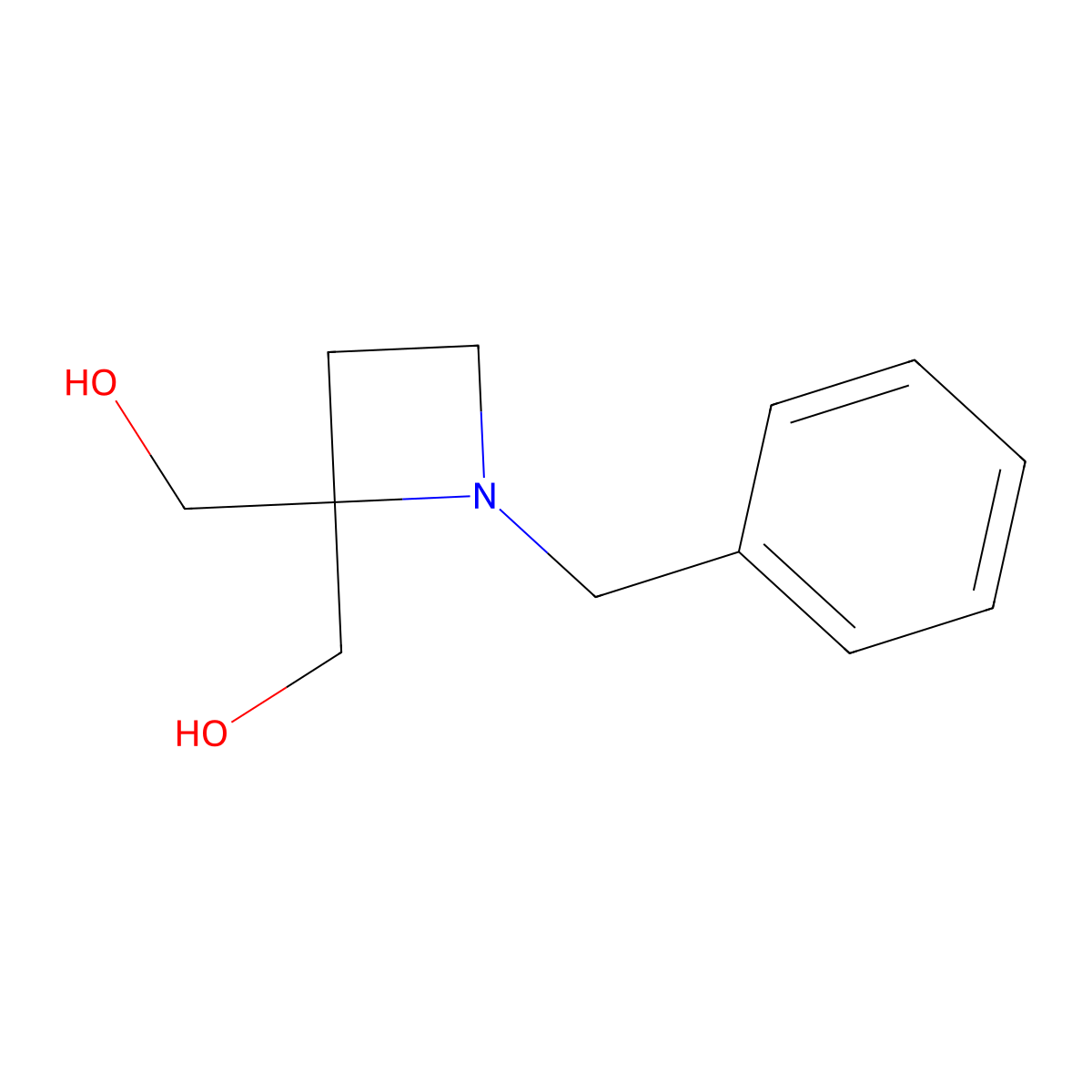 [1-Benzyl-2-(hydroxymethyl)azetidin-2-yl]methanol molecular structure, CAS 2416243-67-7