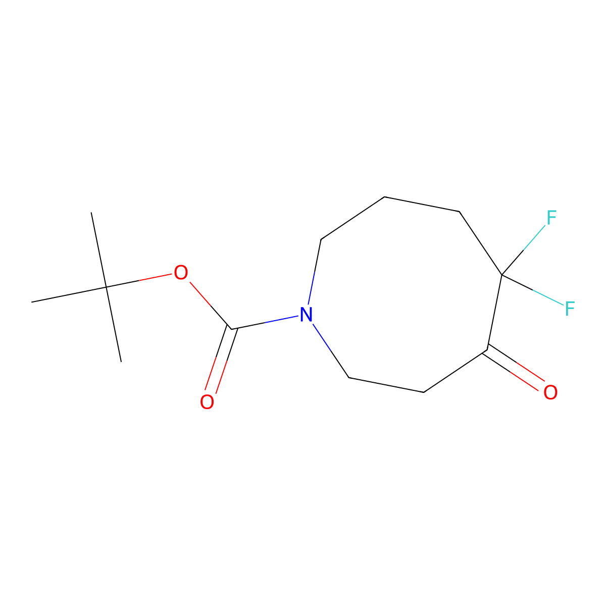 Tert-butyl 5,5-difluoro-4-oxoazocane-1-carboxylate molecular structure, CAS 2416243-69-9