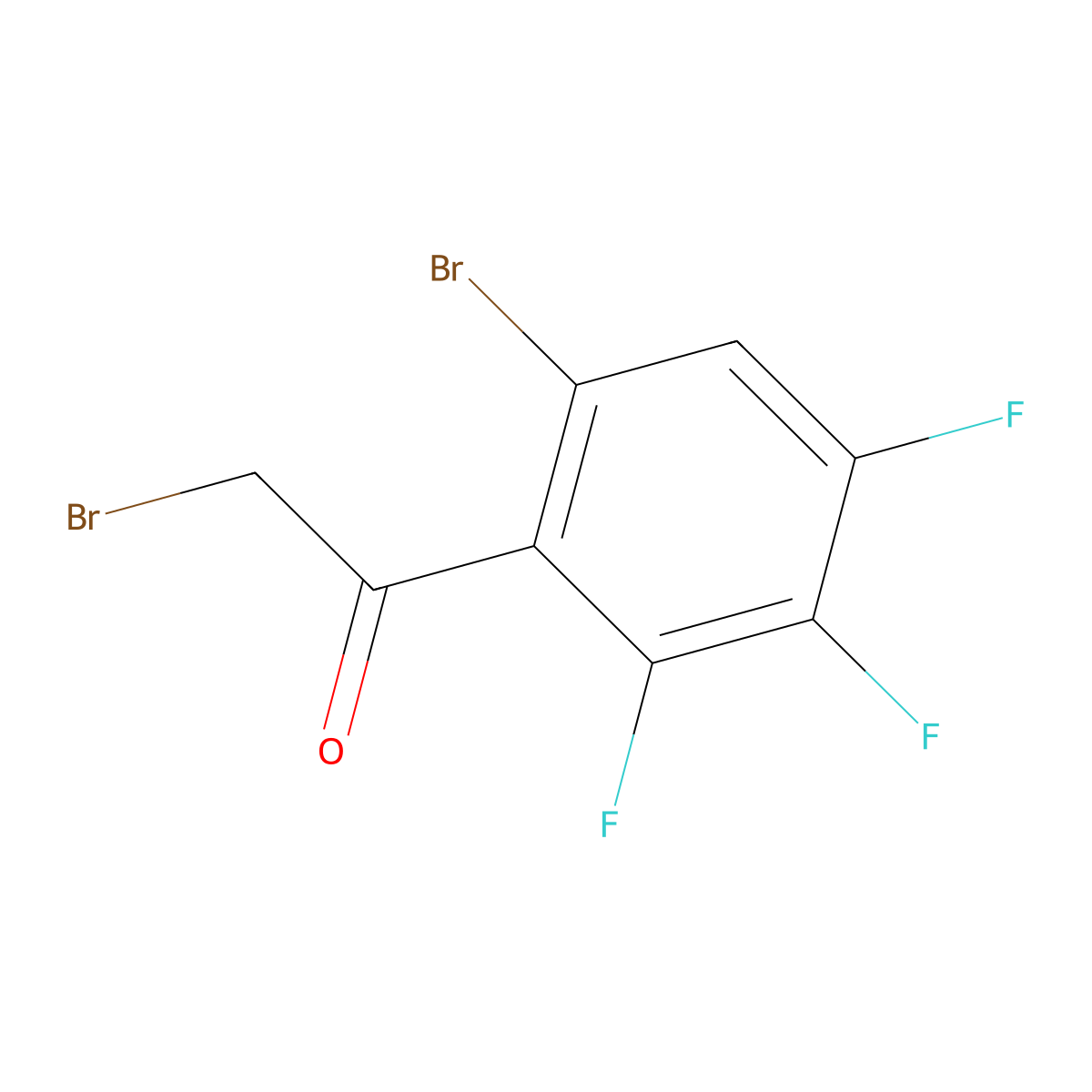 2-Bromo-1-(6-bromo-2,3,4-trifluorophenyl)ethanone molecular structure, CAS 2416368-70-0
