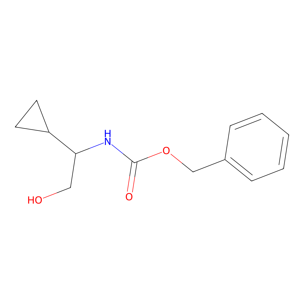 benzyl N-(1-cyclopropyl-2-hydroxyethyl)carbamate molecular structure, CAS 2416393-33-2