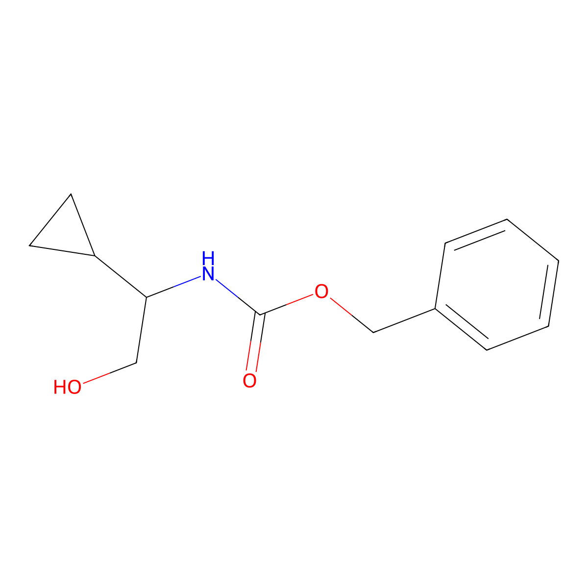 benzyl N-(1-cyclopropyl-2-hydroxyethyl)carbamate molecular structure, CAS 2416393-33-2