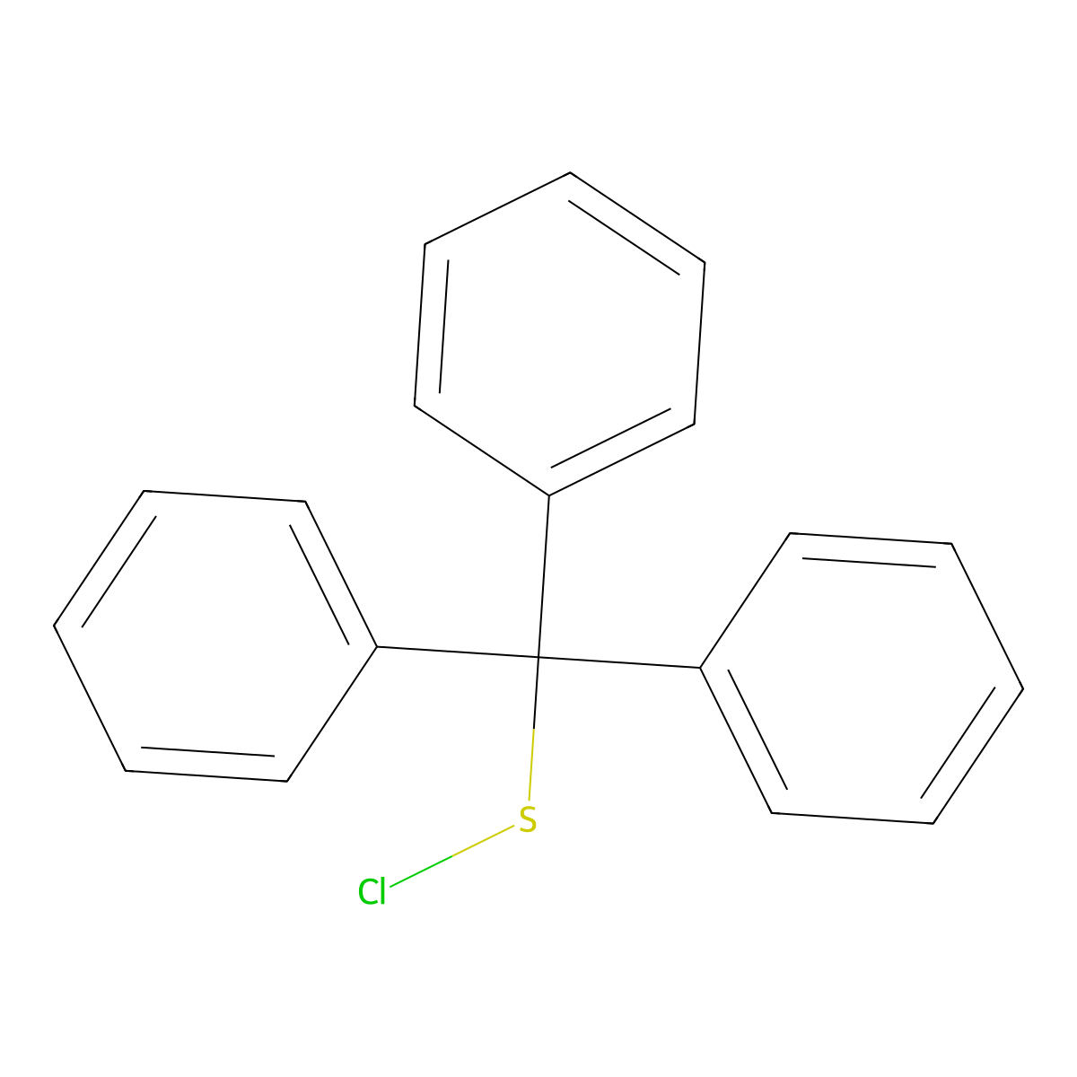 Triphenylmethanesulfenyl Chloride molecular structure, CAS 24165-03-5