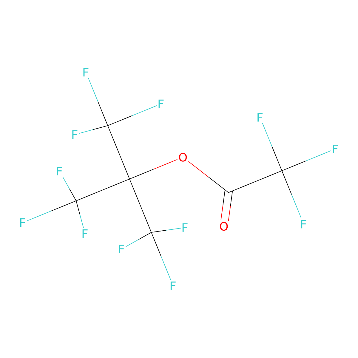Perfluoro-t-butyl trifluoroacetate molecular structure, CAS 24165-10-4