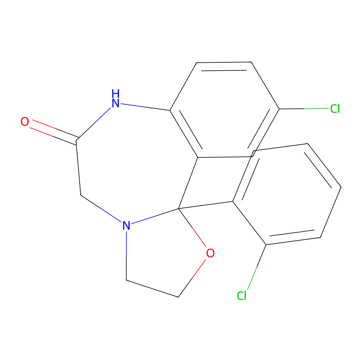 Cloxazolam molecular structure, CAS 24166-13-0