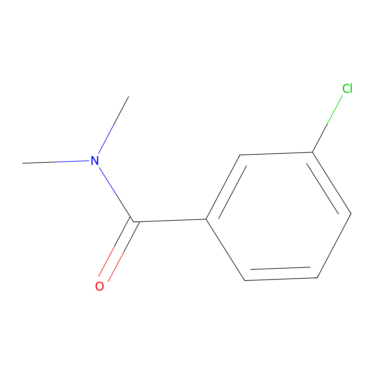 Benzamide, 3-chloro-N,N-dimethyl- molecular structure, CAS 24167-52-0