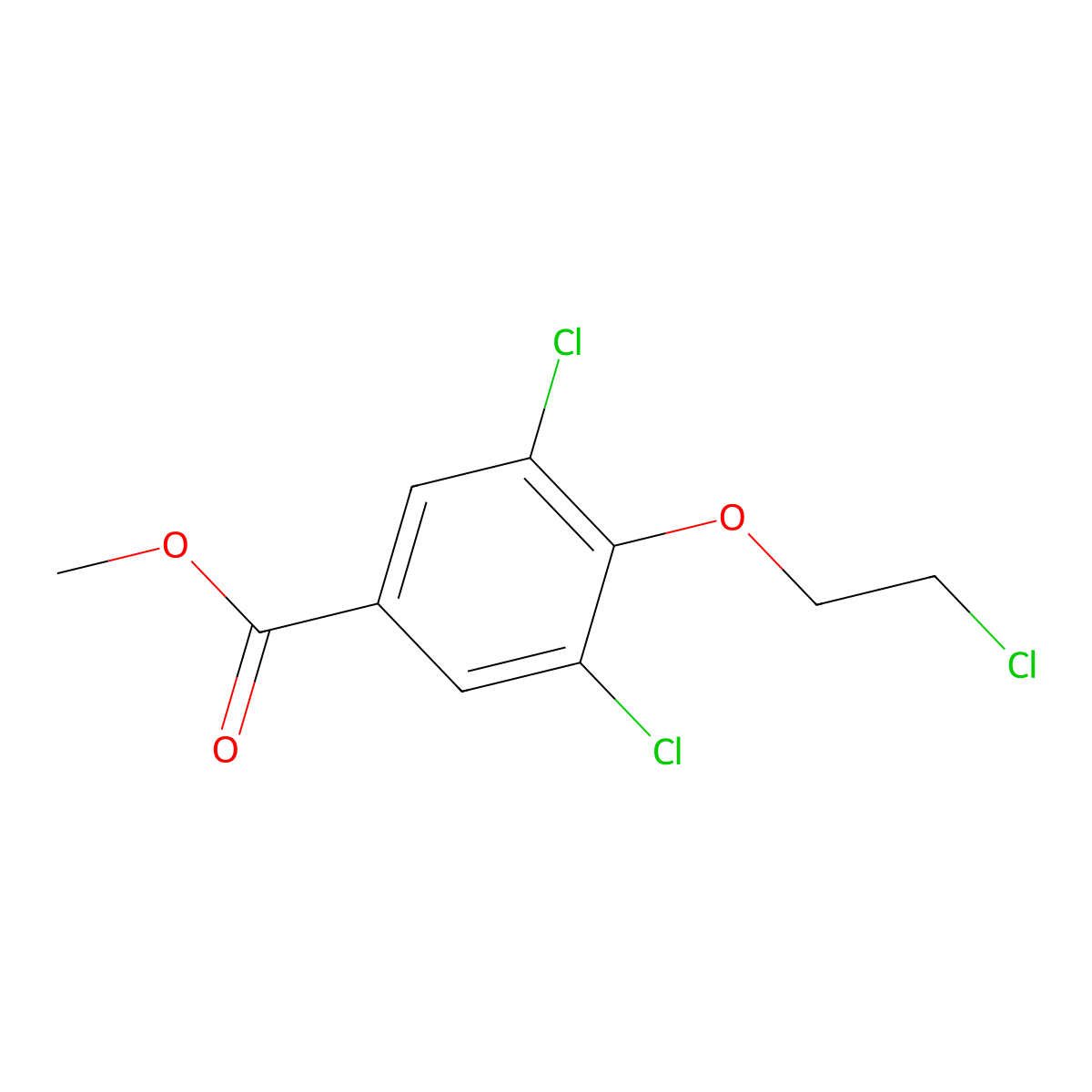 Methyl 3,5-dichloro-4-(2-chloroethoxy)benzoate molecular structure, CAS 2416718-10-8
