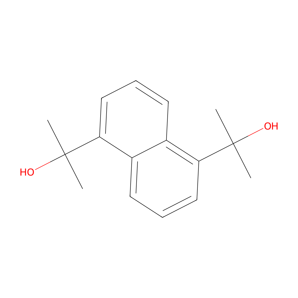 2,2'-Naphthalene-1,5-diyldipropan-2-ol molecular structure, CAS 24168-56-7