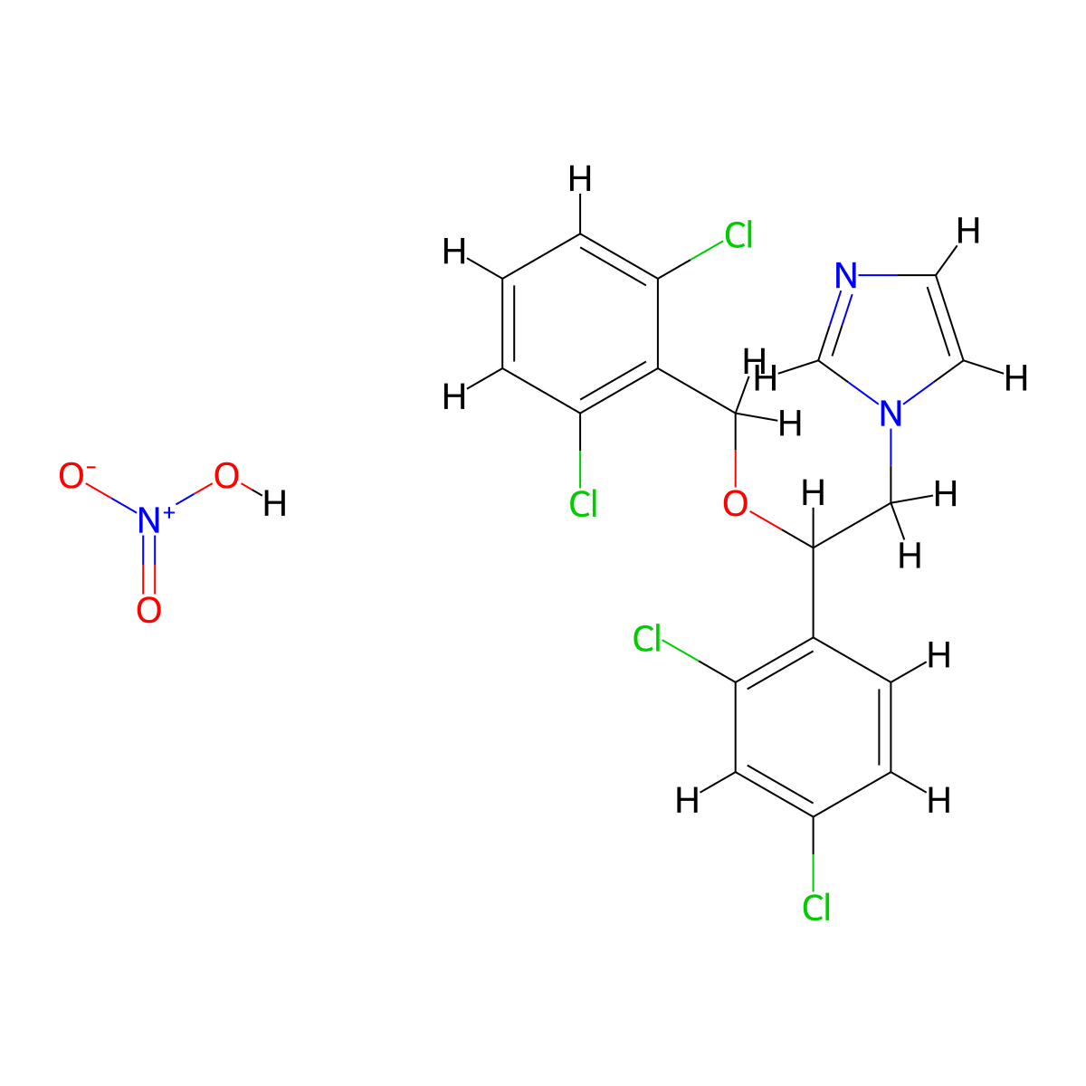 Isoconazole Nitrate molecular structure, CAS 24168-96-5